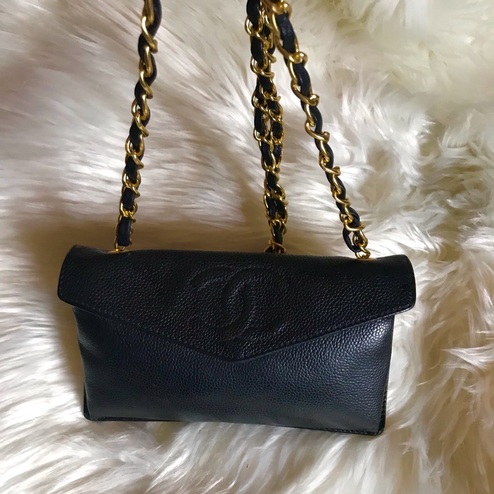 Chanel Mini Envelope Crossbody Caviar Bag